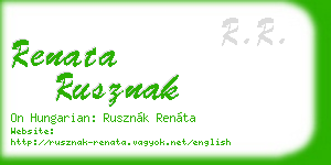 renata rusznak business card