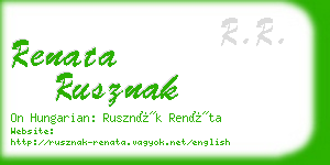 renata rusznak business card